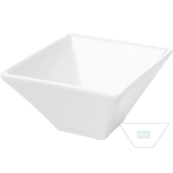 Weißes Porzellan Quadratische Schalen